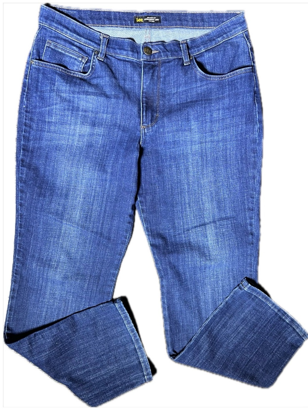 Lee Relaxed Fit Straight Leg Mid Rise Jeans Size 14